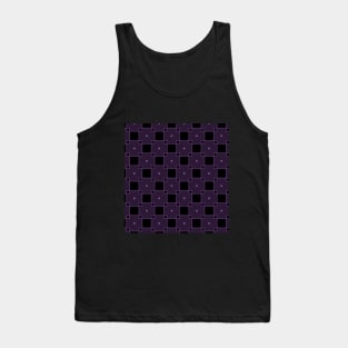 Purple and black checks Tank Top